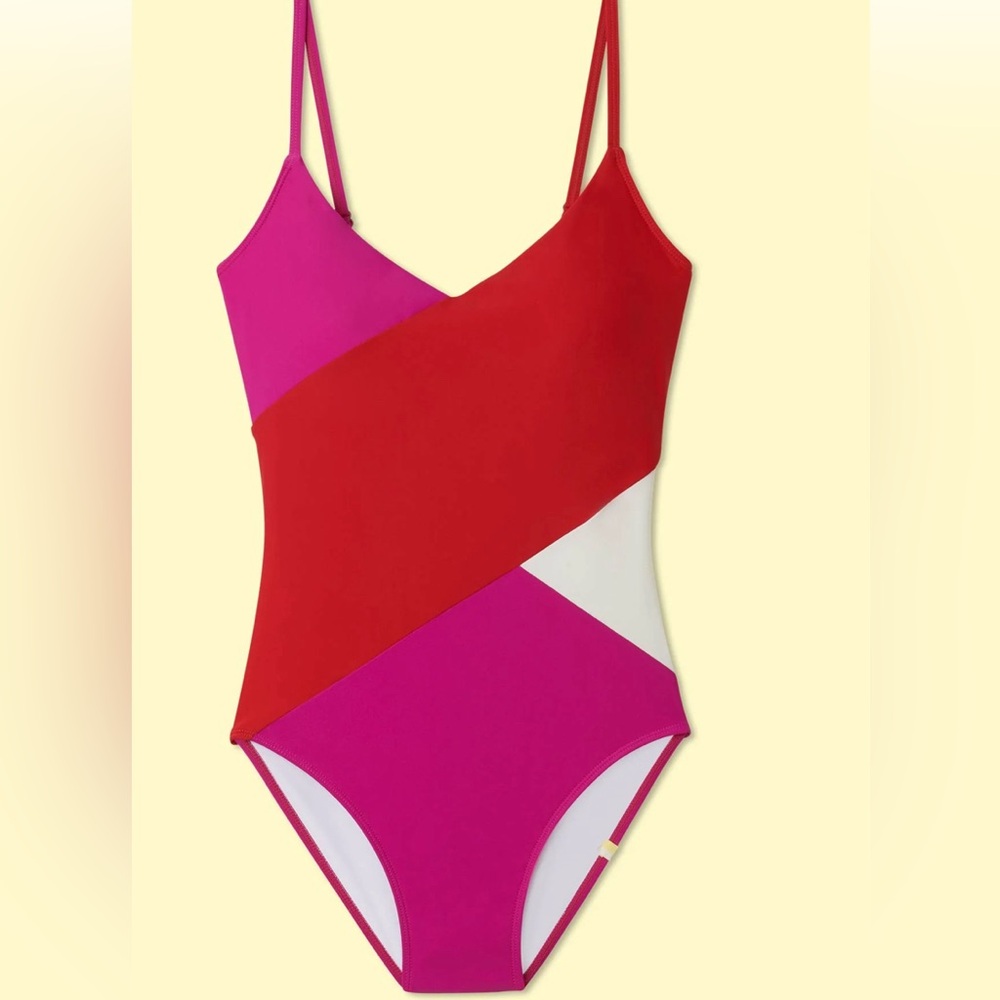 Summersalt marina swimsuit size 6 red/pink/white